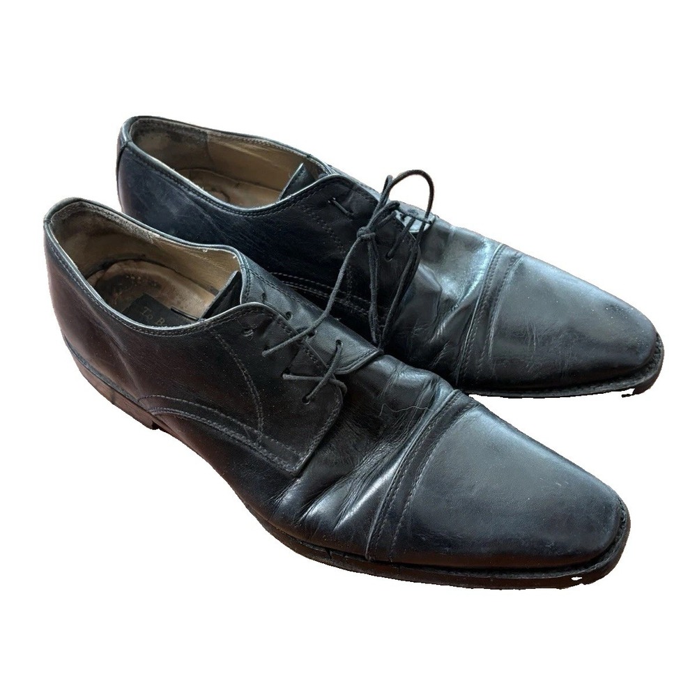 To Boot New York Adam Derrik Plain Black Leather Oxford - Size 11